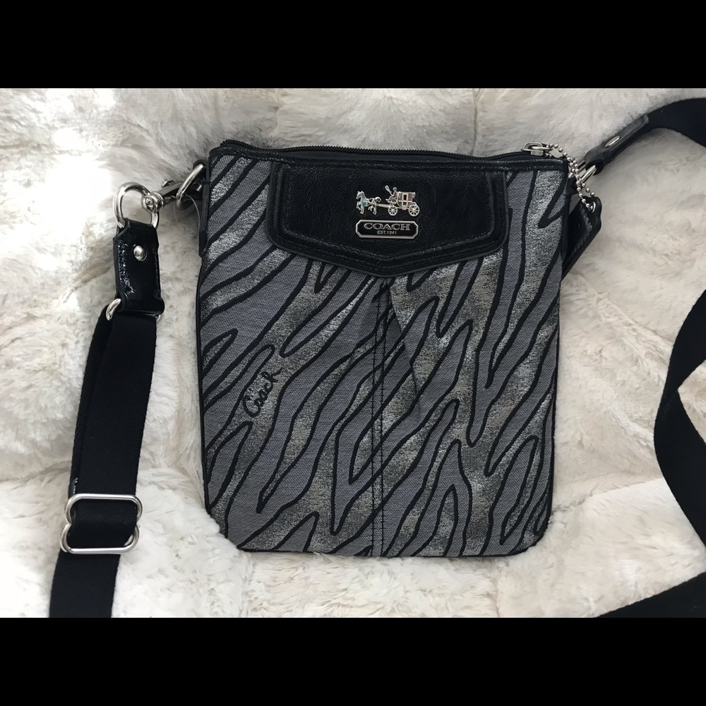 Coach zebra print crossbody